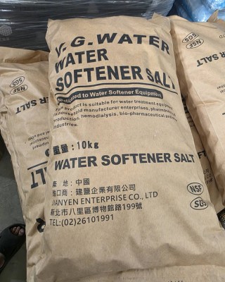 【小江淨水設備】V.G.WATER鹽錠牛皮紙袋 台灣填充包裝 2包免運 FDA SGS NSF檢驗軟化水鹽錠10公斤1包