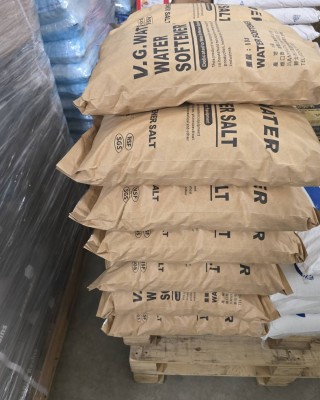 【小江淨水設備】V.G.WATER鹽錠牛皮紙袋 台灣填充包裝 2包免運 FDA SGS NSF檢驗軟化水鹽錠10公斤1包