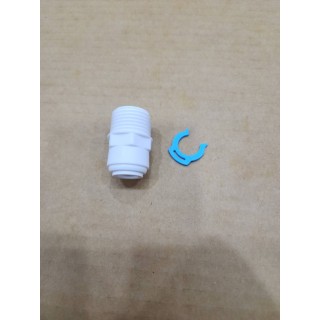【小江淨水設備】100%台灣製造4分外牙直轉三分管快接含C型夾