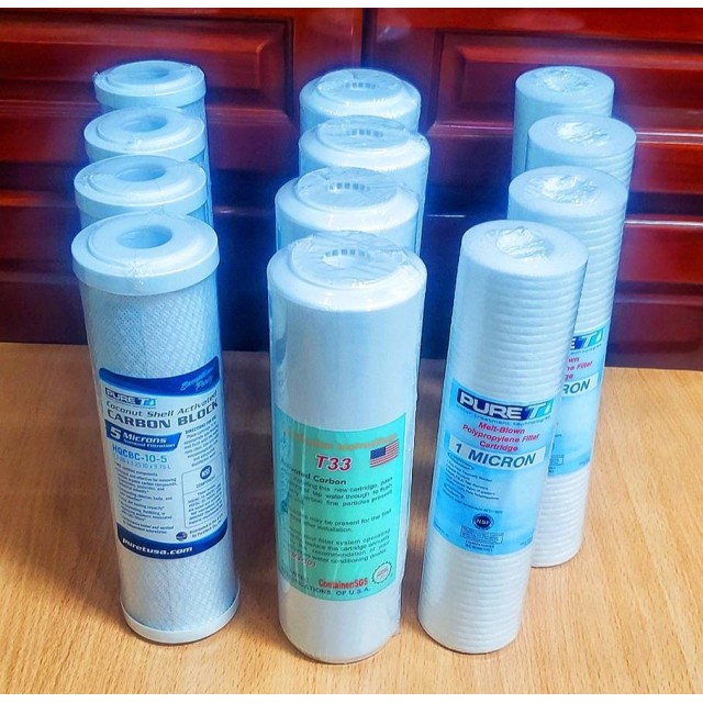 【小江淨水設備】一年份濾心100％台灣製造鴻維溝紋濾心PURE-T NSF認證（12隻）